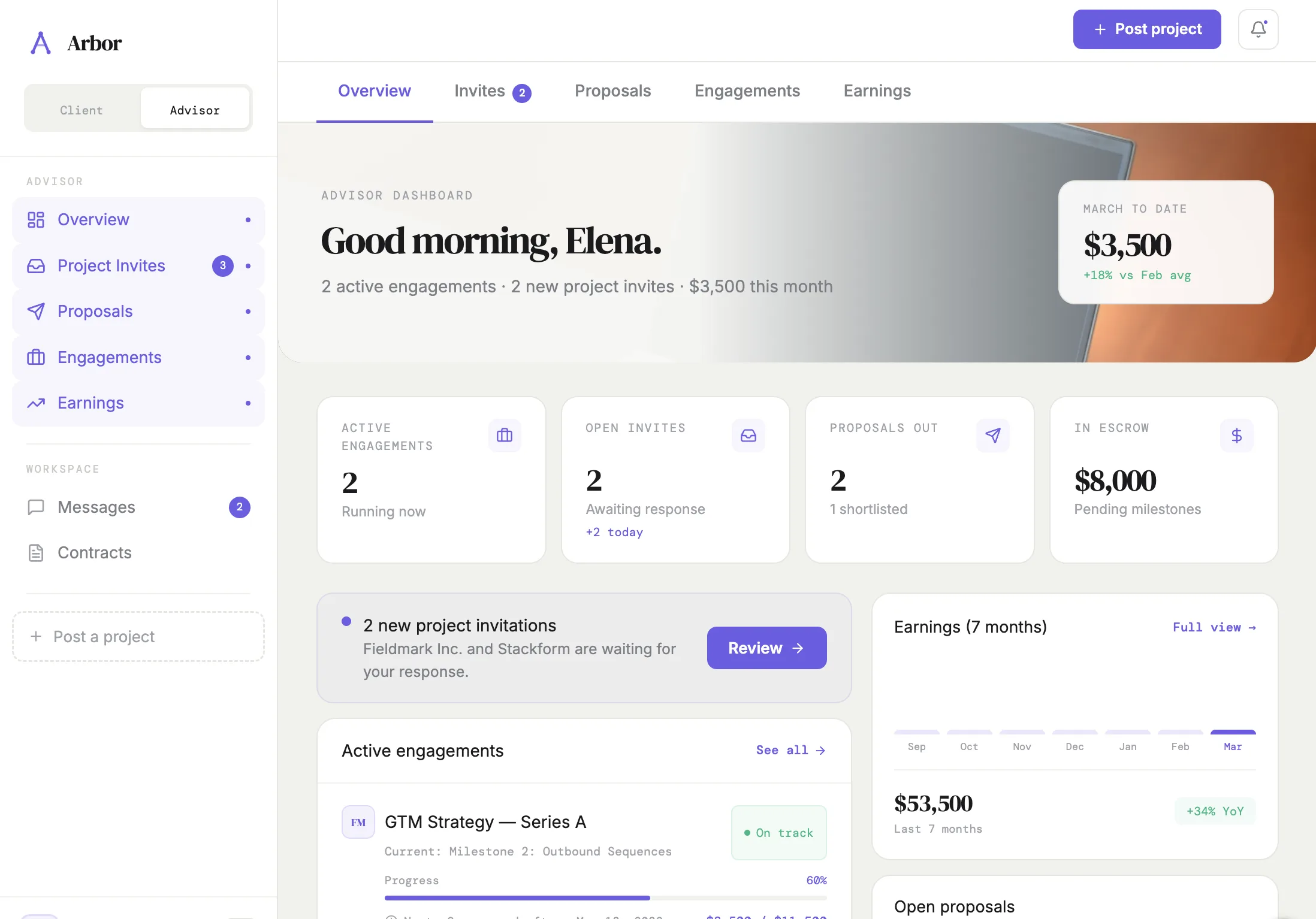 Arbor consultant marketplace product gallery
