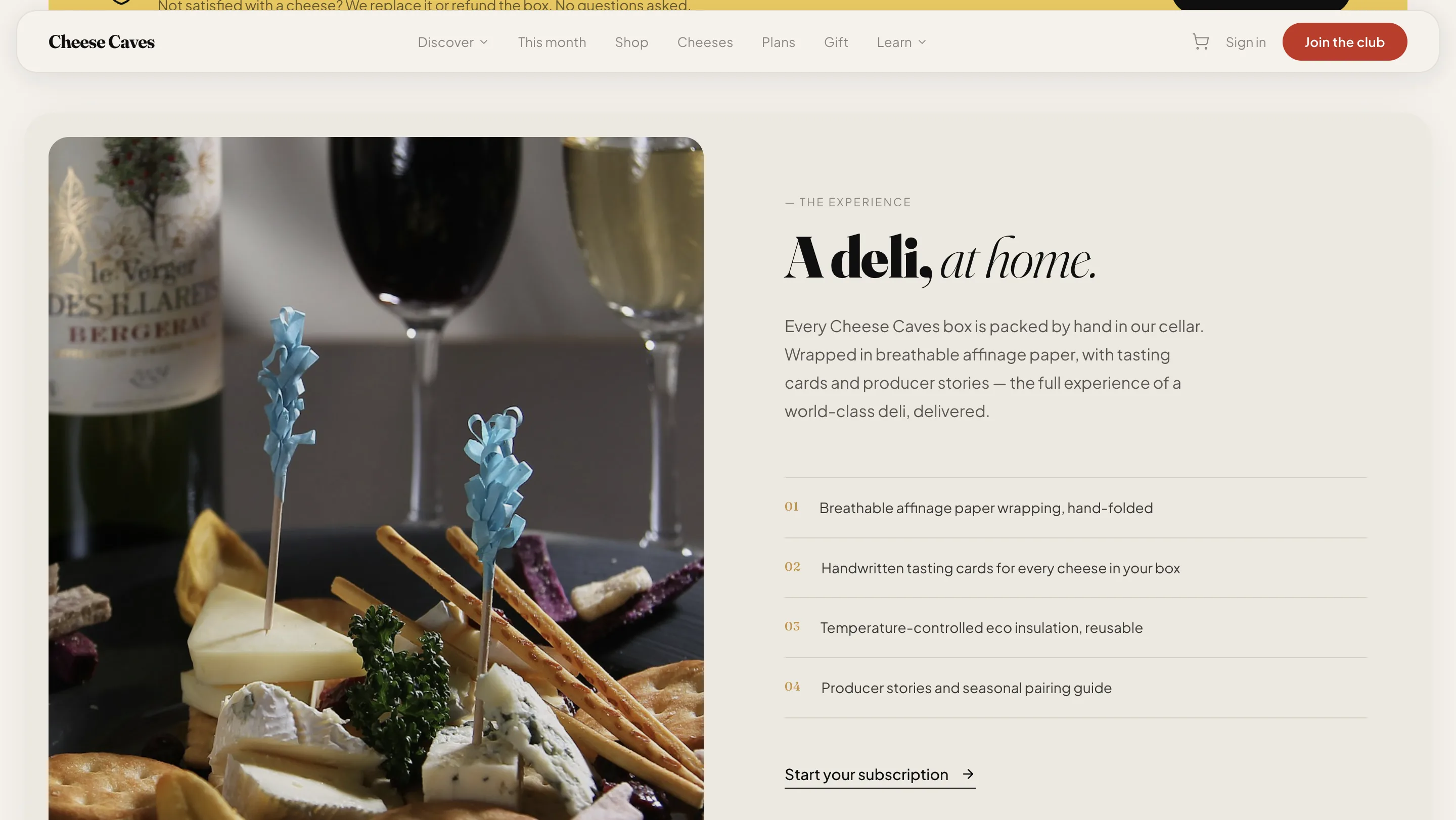 Cheese Caves artisan cheese shop catalog