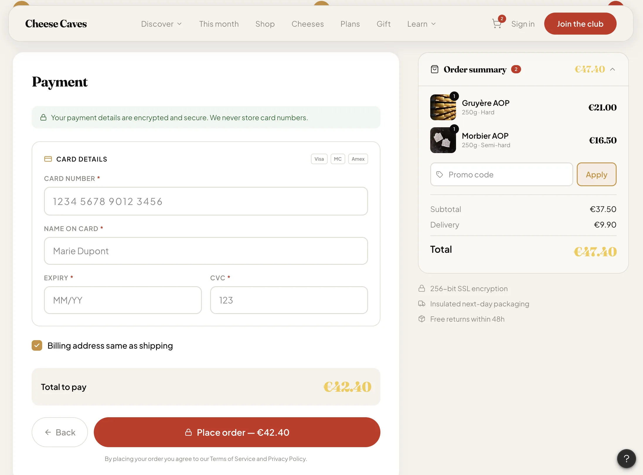 Cheese Caves content and subscription gallery overview