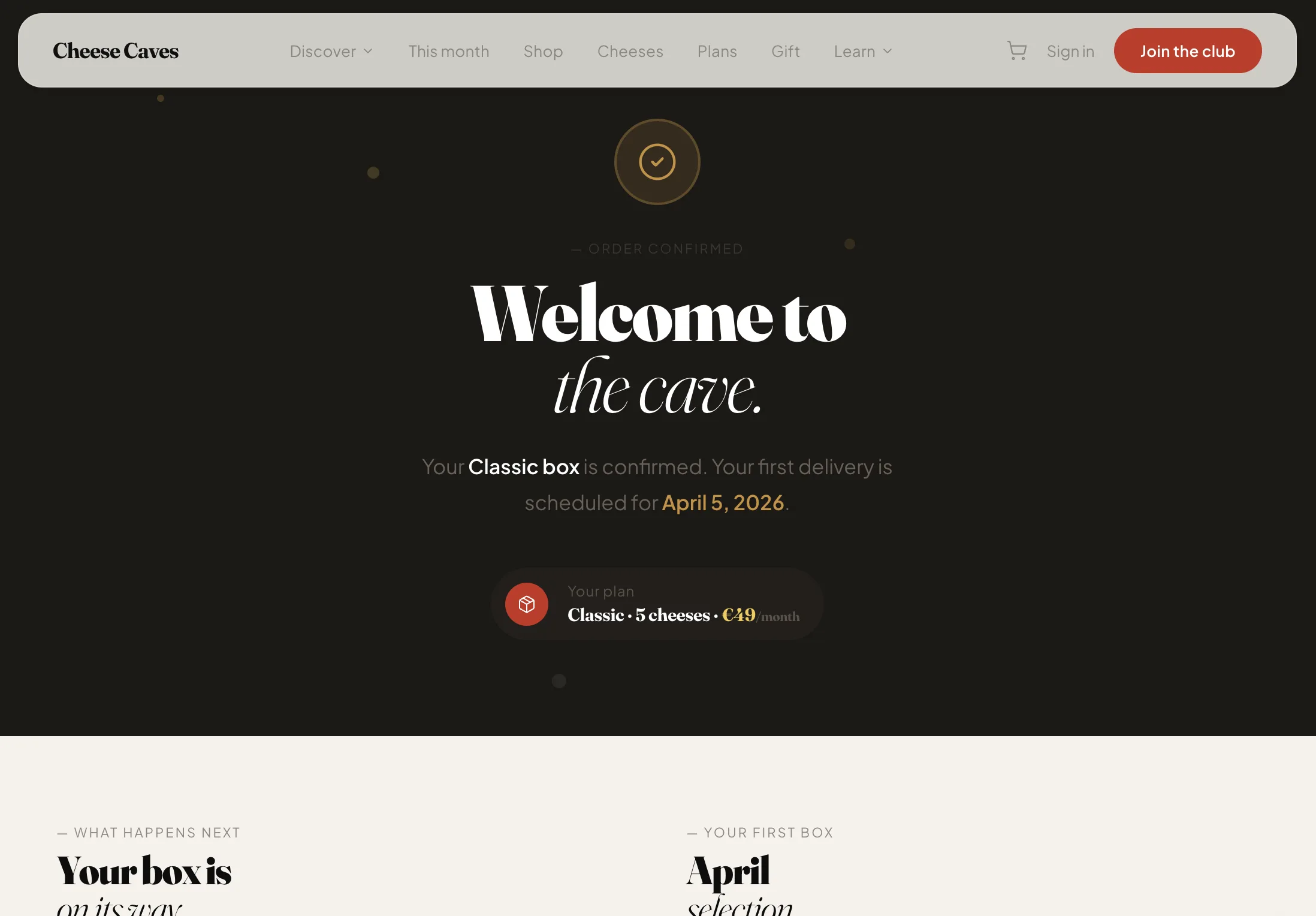 Cheese Caves platform gallery screen