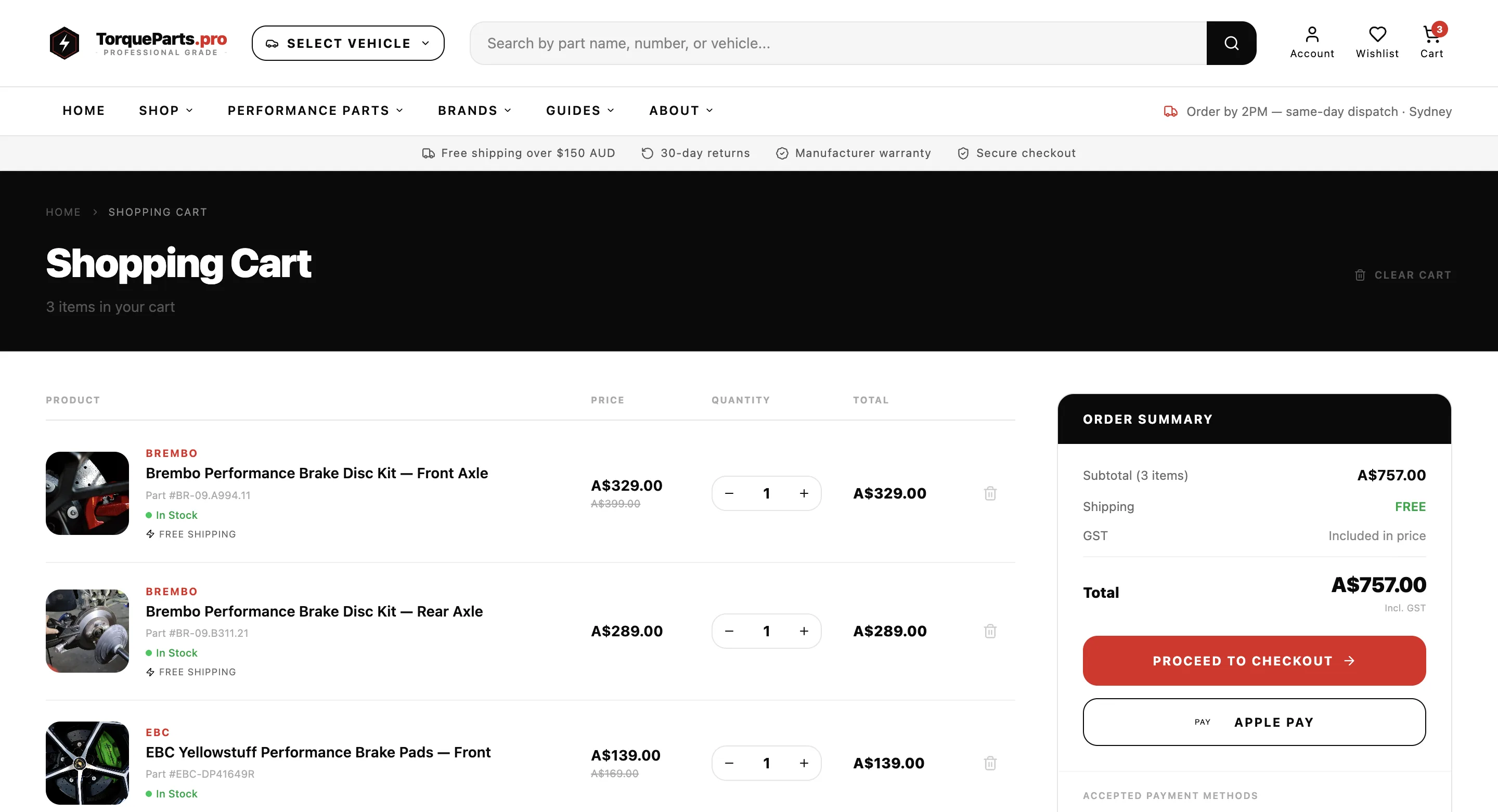 TorqueParts.pro legal and compliance content for ABN and GST context