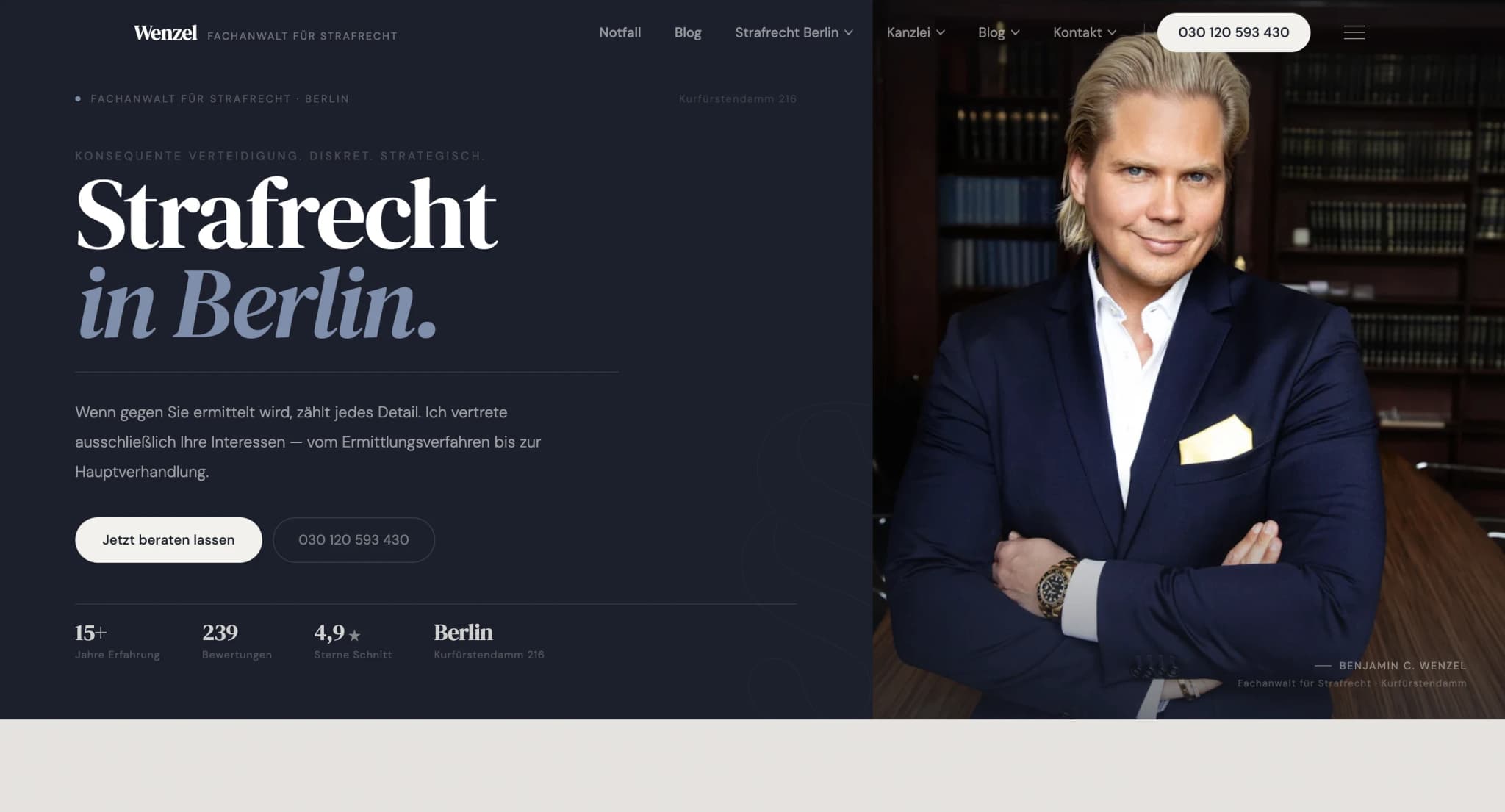 Criminal defense law firm platform project in Berlin