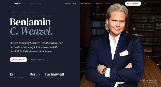 Criminal Defense Law Firm Website - Berlin digital case study
