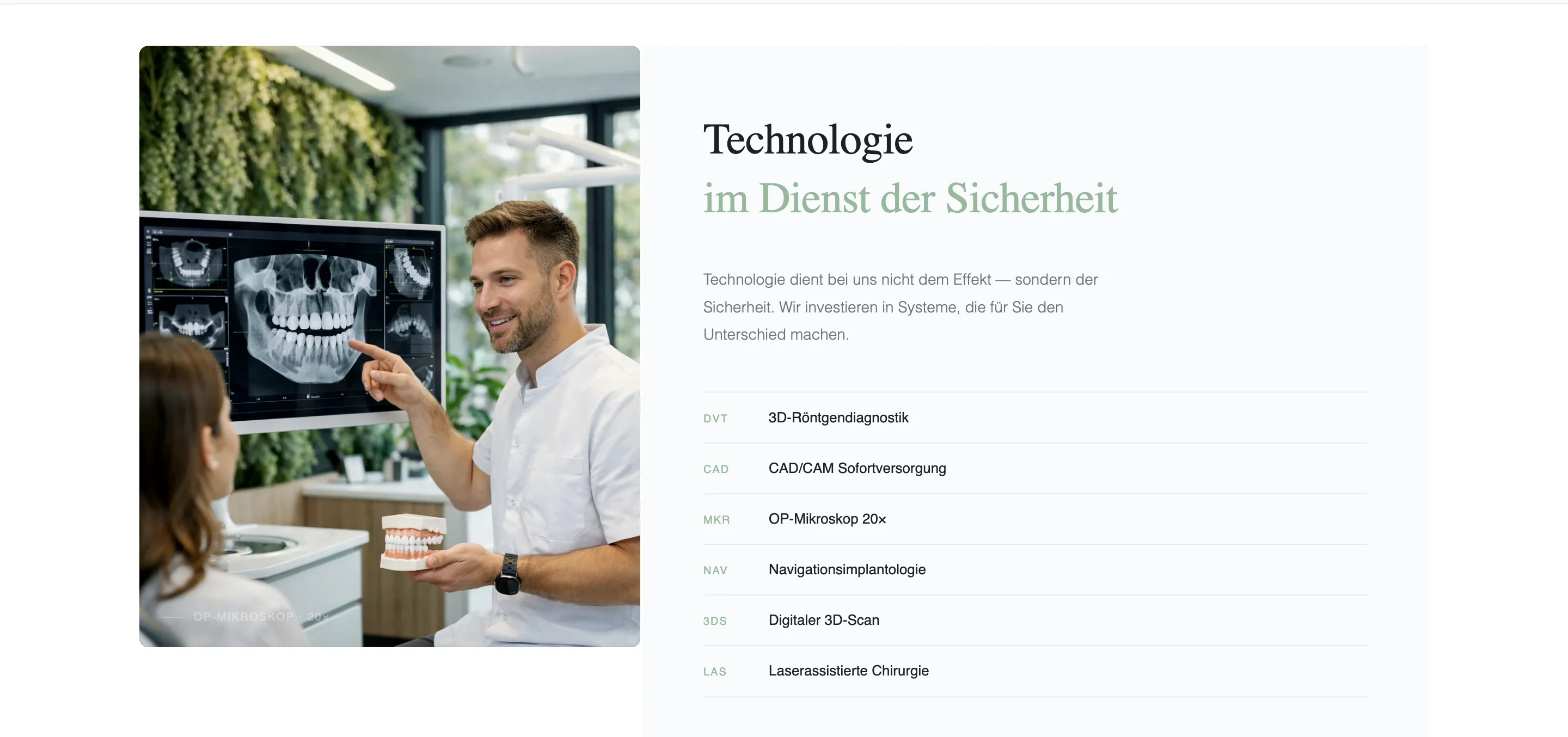 Treatment overview page with calm medical content hierarchy