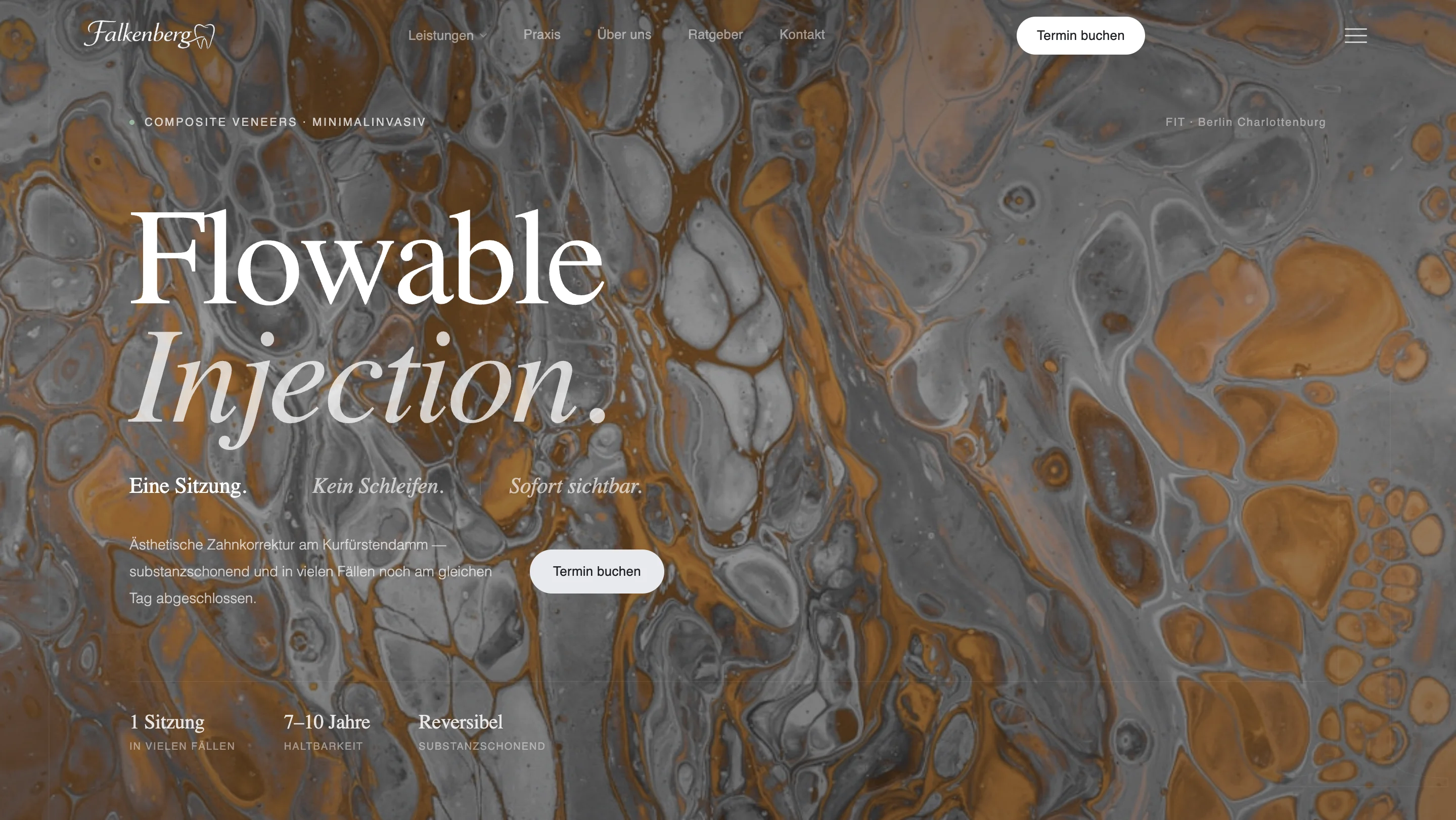 Patient conversion touchpoint with contact-focused layout