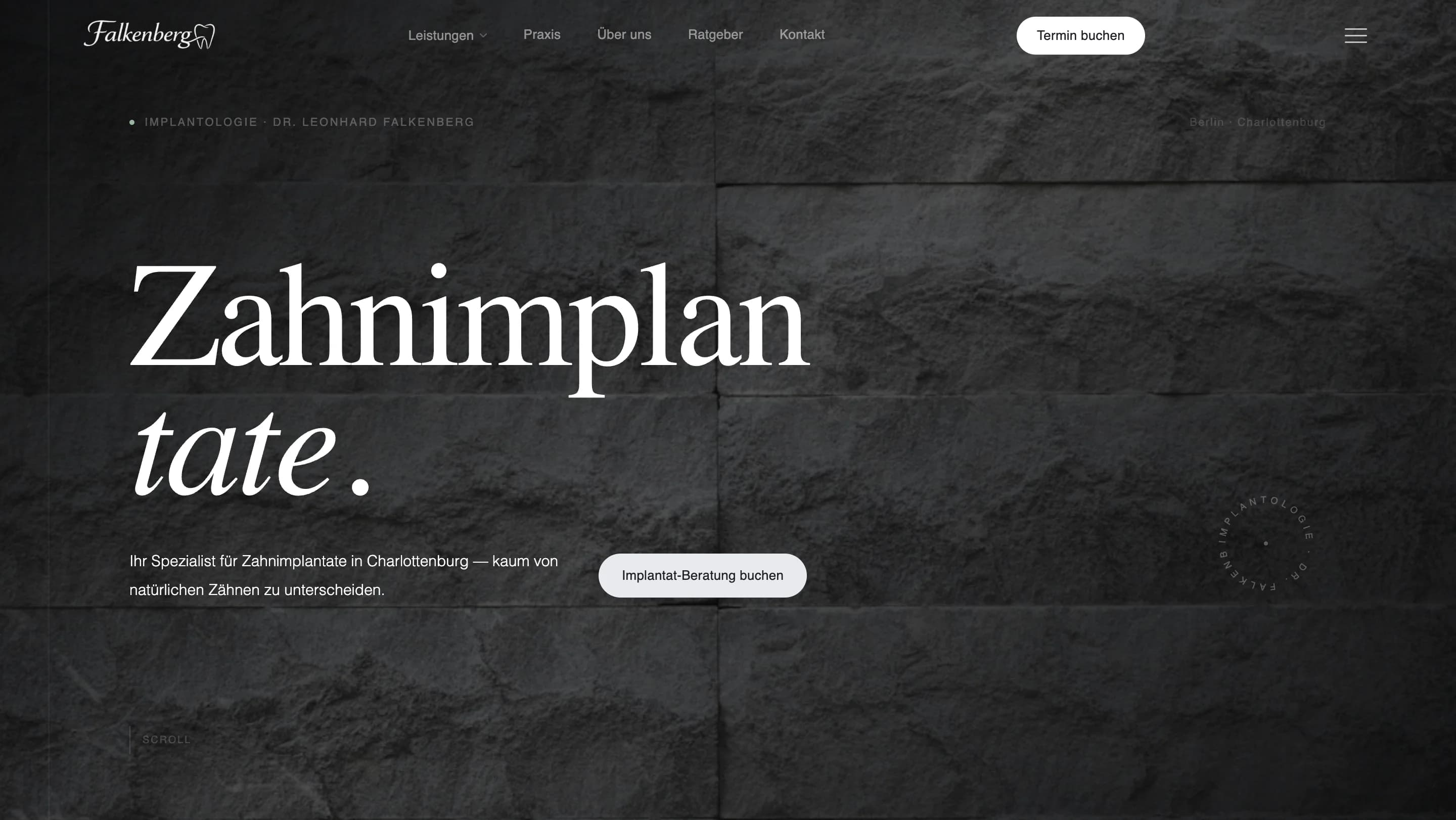 Patient testimonials and trust signal section for the clinic