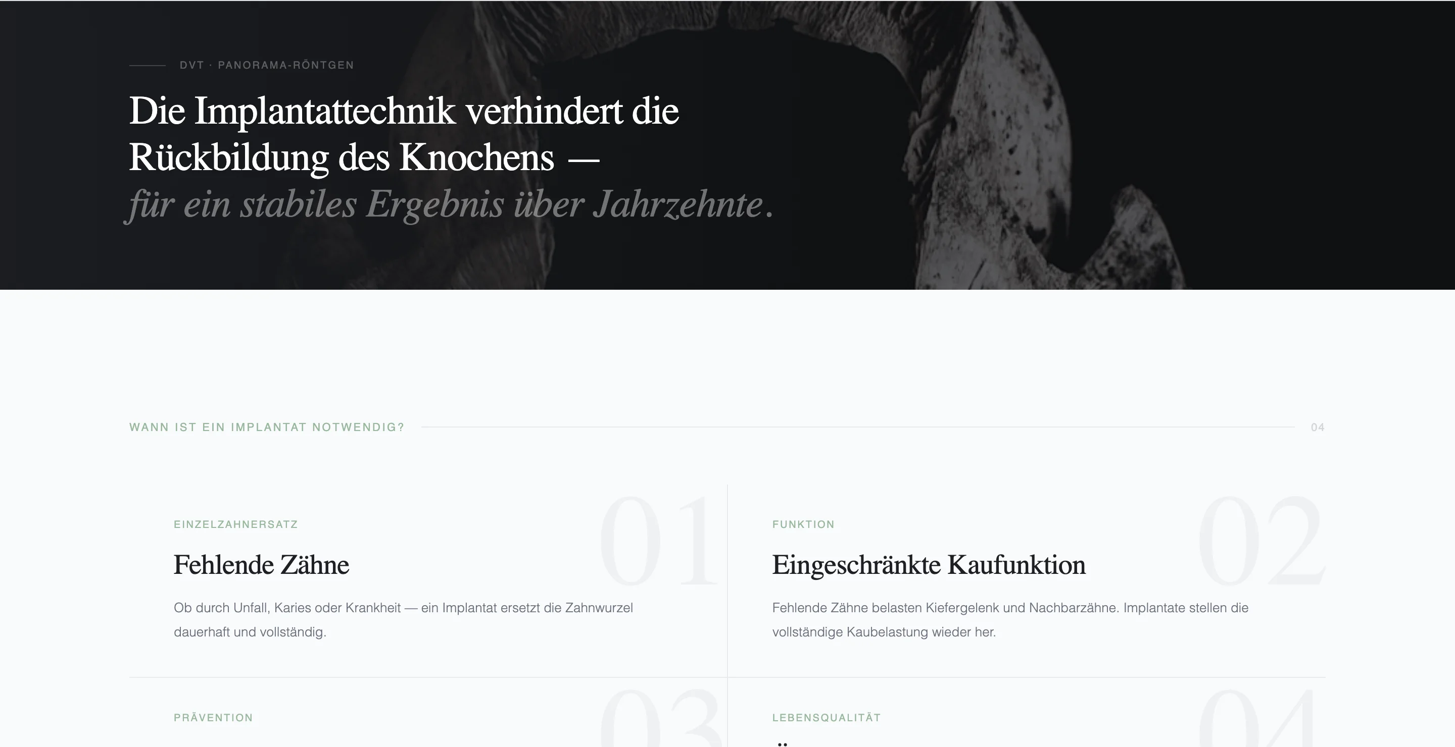Treatment page module with educational content blocks