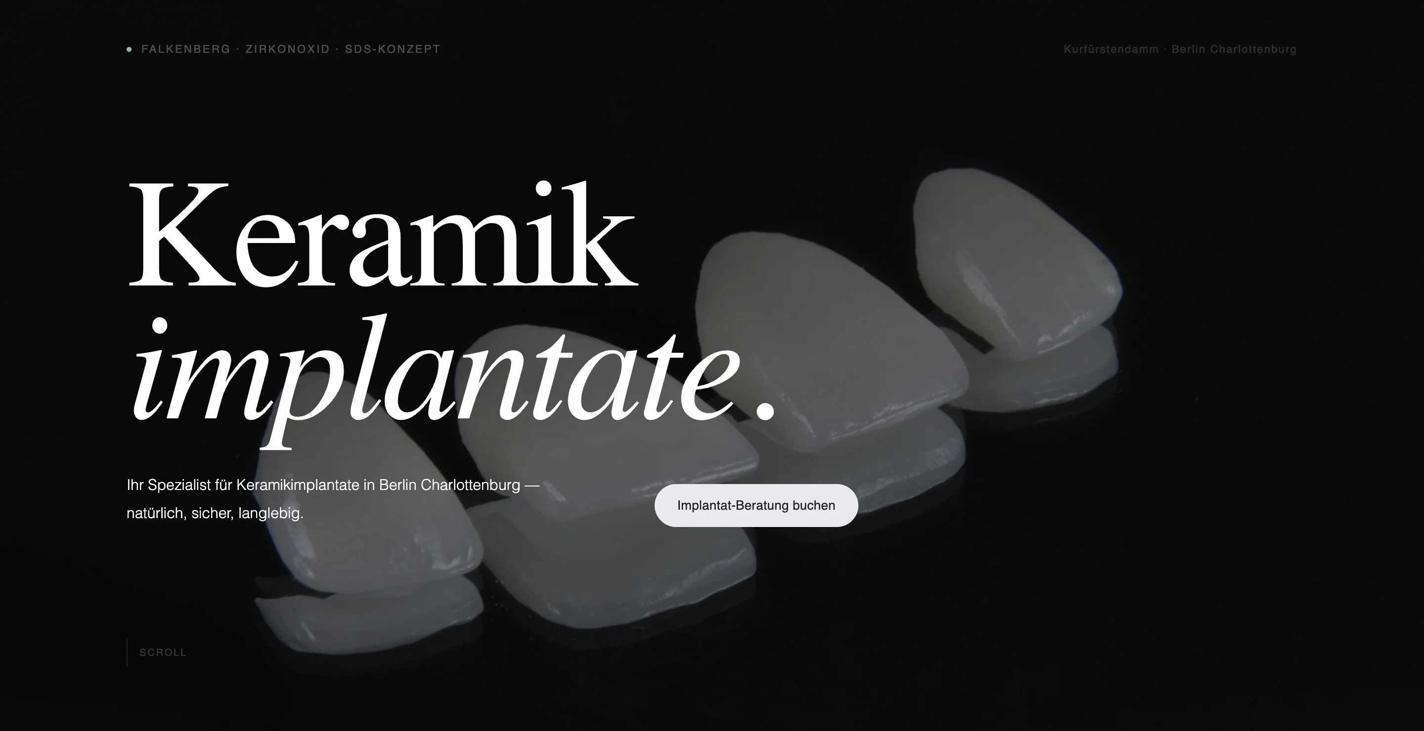 Dental website component showing treatment comparisons