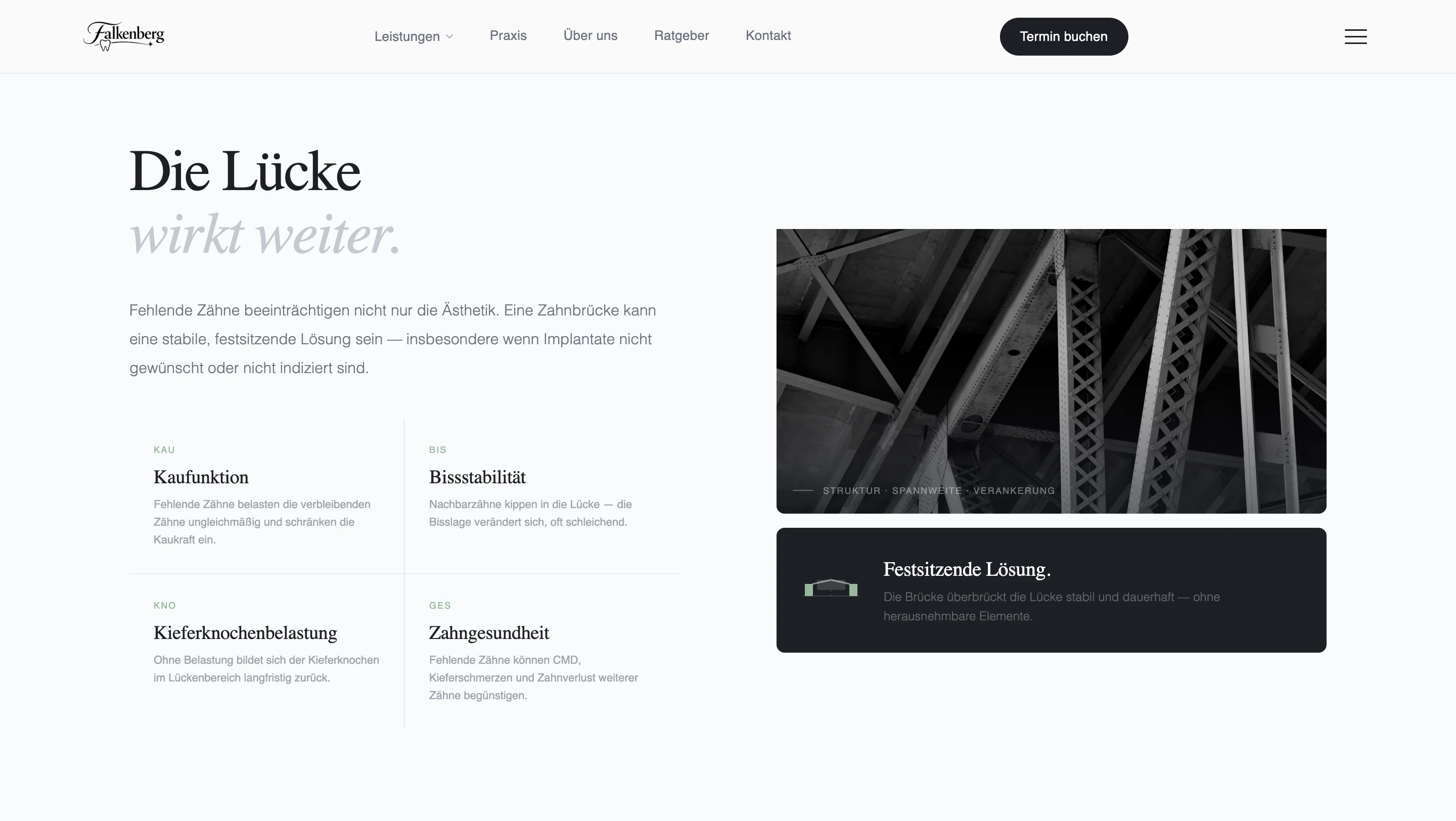 Educational dental content page for local SEO growth