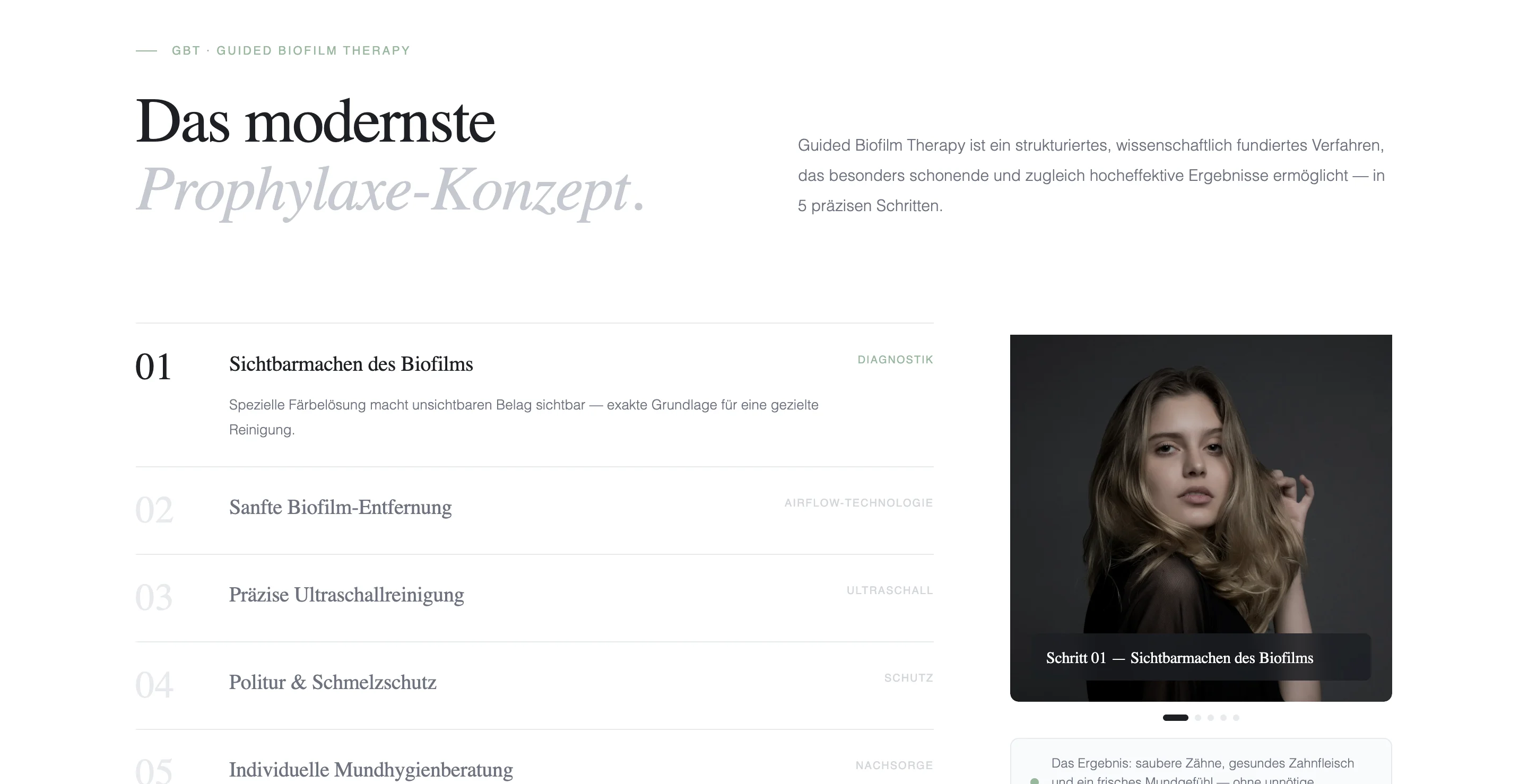 Dental platform section for local Berlin search visibility