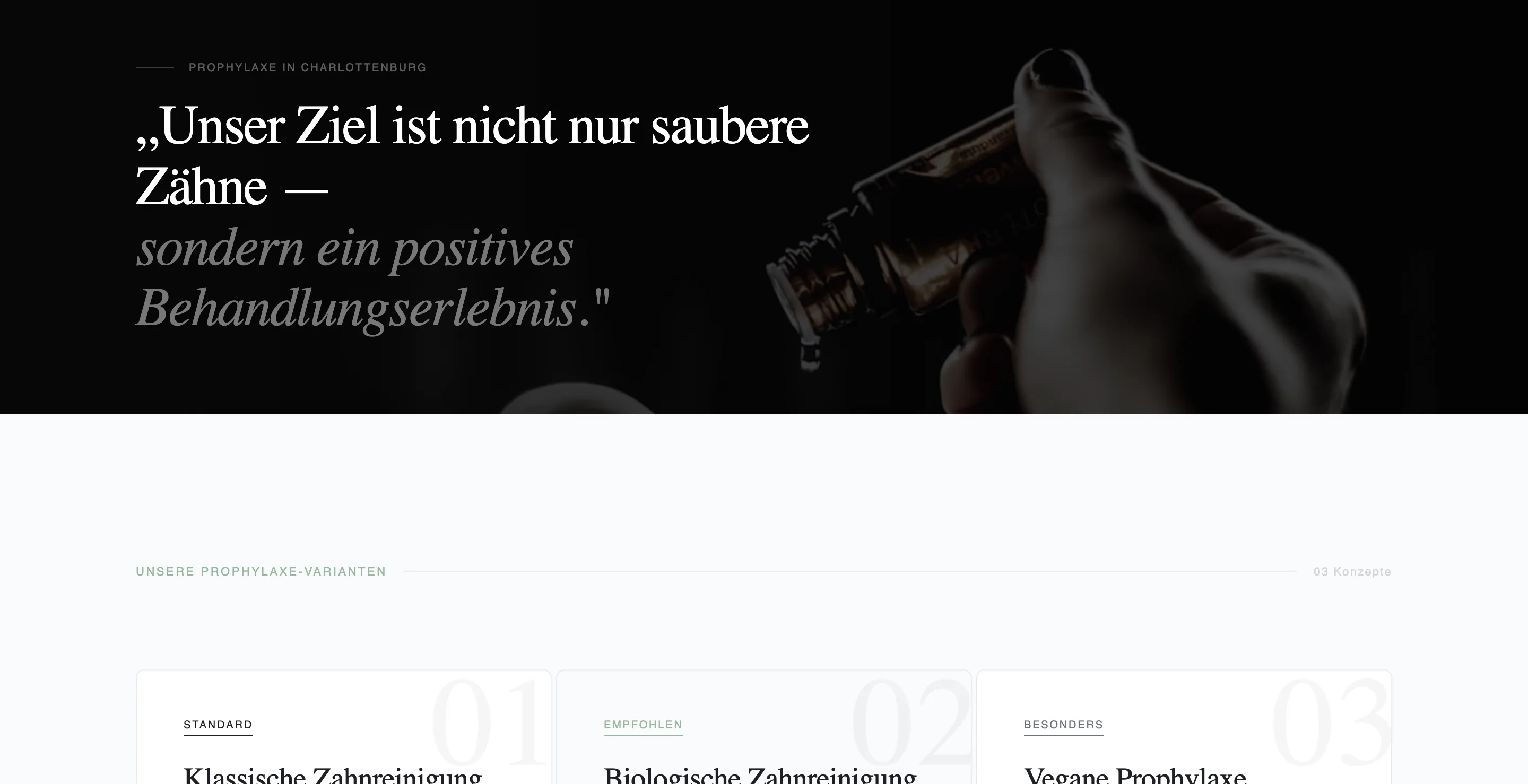 Premium practice interface screen closing the patient journey