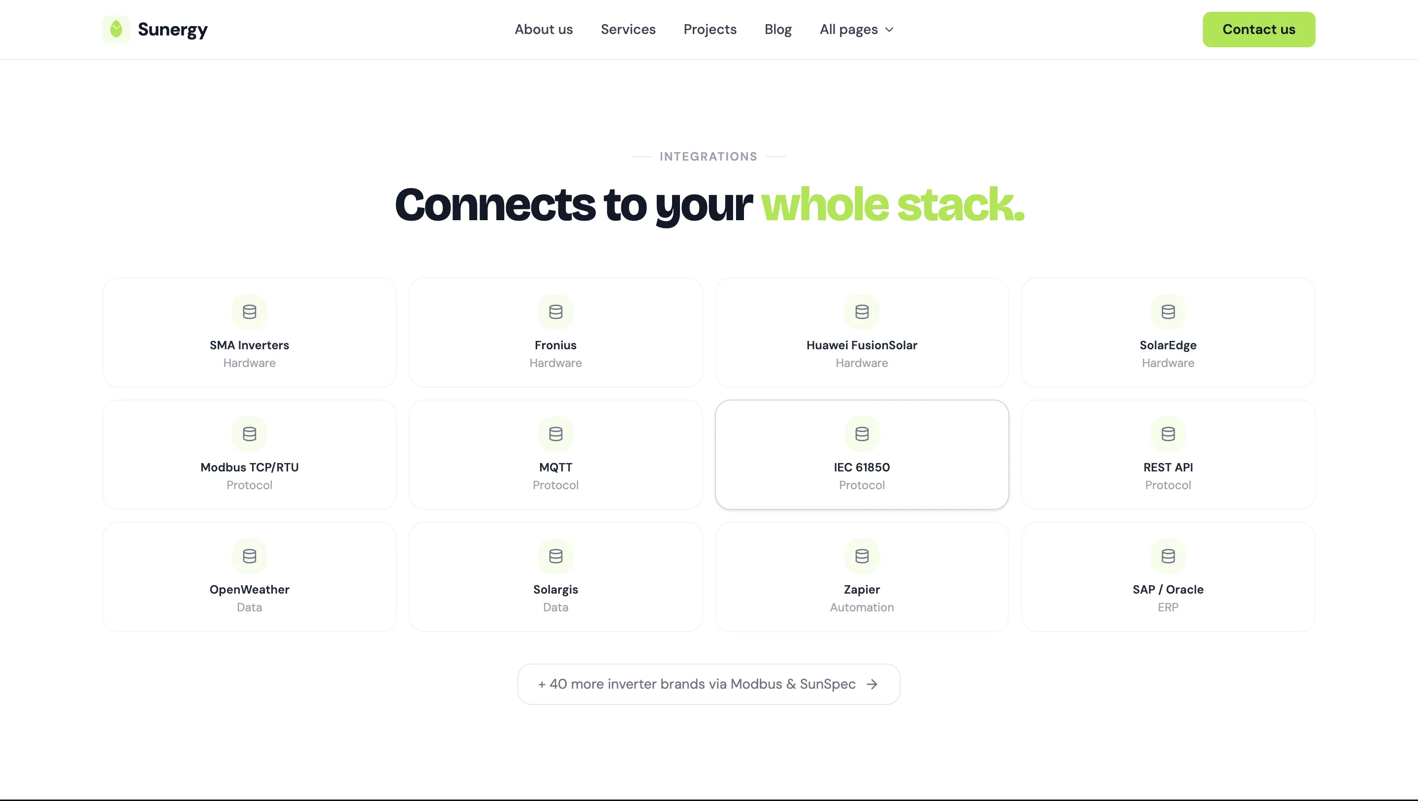 Renewable energy company credibility section