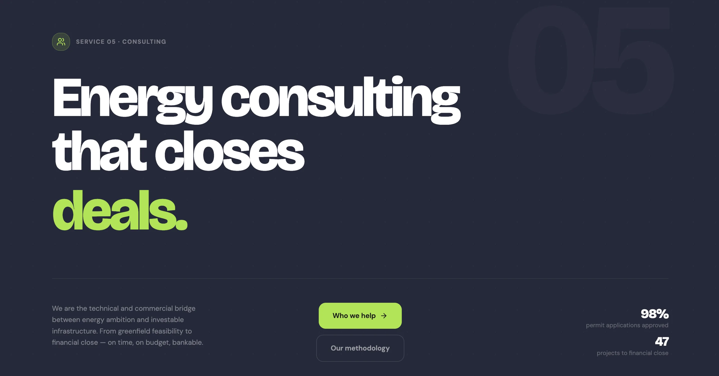 Renewable energy platform documentation section